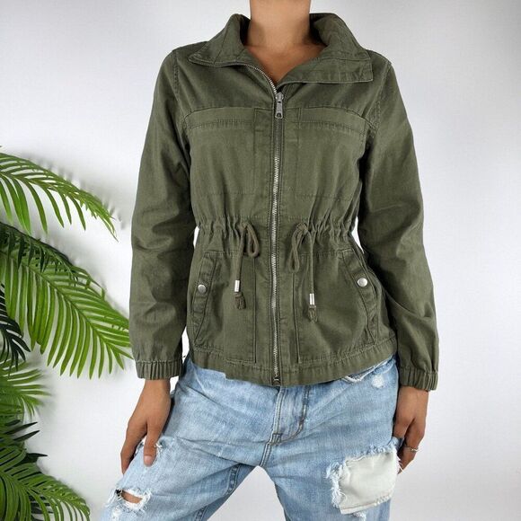 Women's Vintage Old Navy Green Gorpcore Utility Military Style Jacket / XS - Picture 4 of 7